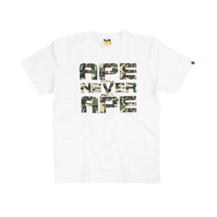 BAPE Type Logo Camo Tee (White)