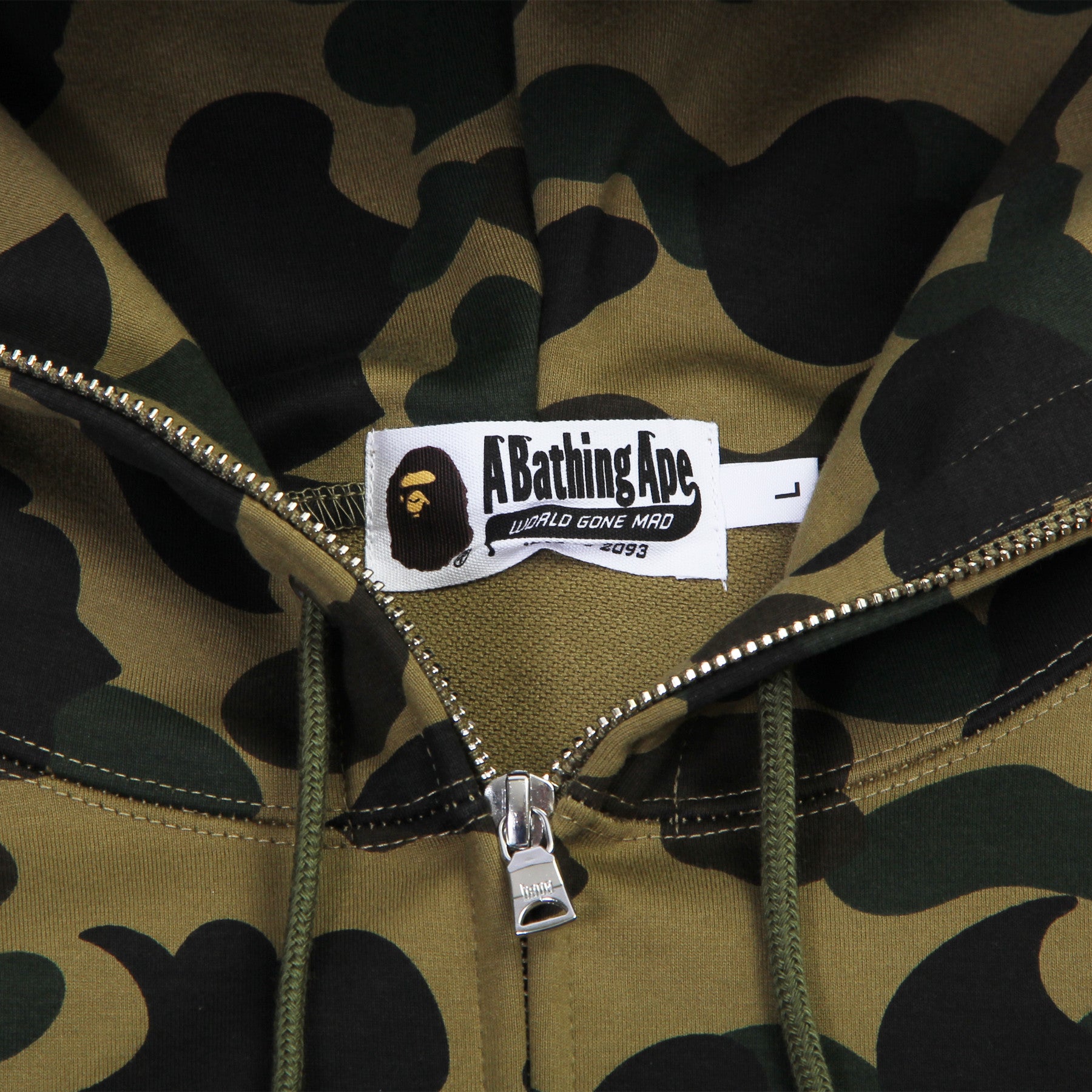 Dev Concepts BAPE Wind Stopper 1st Camo Full Zip Hoodie Green Camo